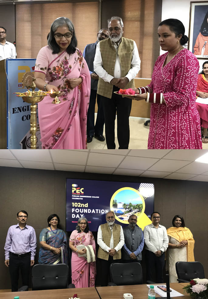 Punjab Engineering College (Deemed to be University) Chandigarh, today celebrated its 102nd-foundation day